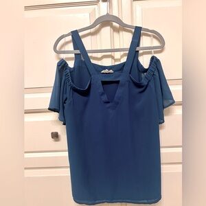 NWOT, teal blouse, sz lg, boutique brand Entro